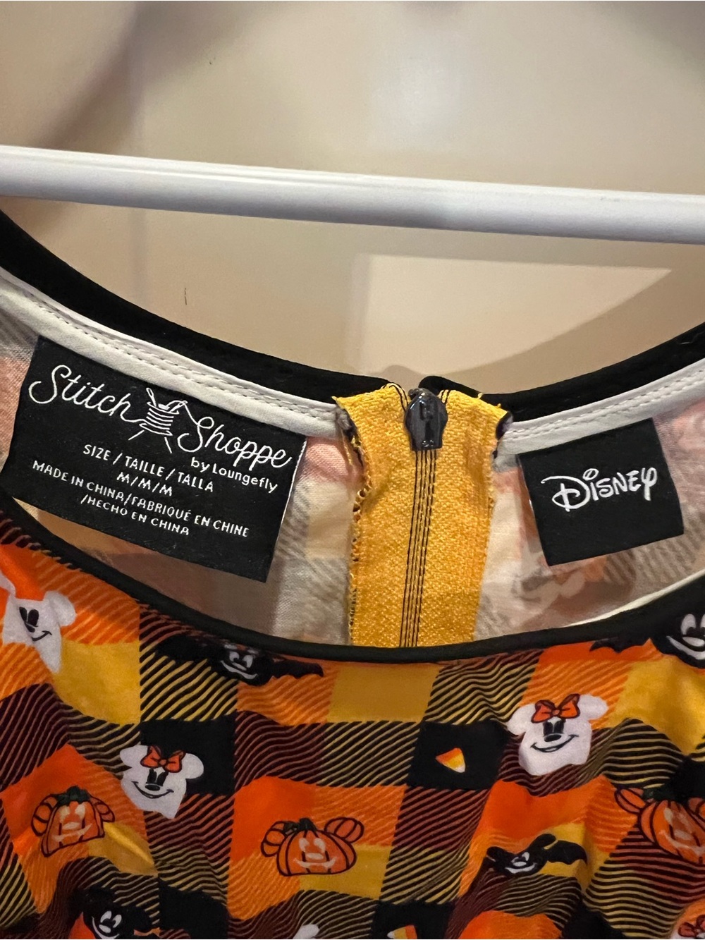 Stitch Shoppe x Disney Yellow & Orange Plaid Halloween Dress
